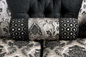 SM6432 2PC Sofa & Loveseat Traditional Style Black By Furniture of America