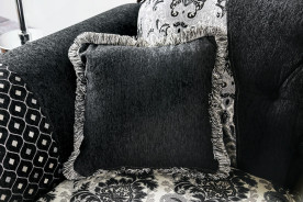2PC Sofa & Loveseat Traditional Style Black By Furniture of America SM6432