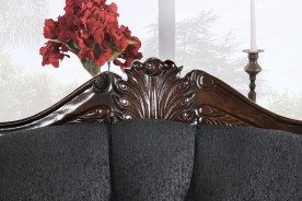 2PC Sofa & Loveseat Traditional Style Black By Furniture of America SM6432