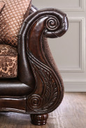 2PC Sofa & Loveseat Traditional Style Brown/Espresso By Furniture of America SM6404