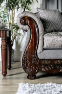 SM6424 2PC Sofa & Loveseat Traditional Style Gray By Furniture Of America