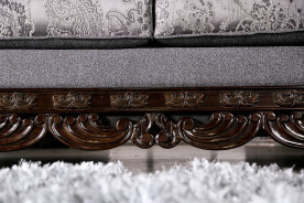 SM6424 2PC Sofa & Loveseat Traditional Style Gray By Furniture Of America
