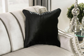 SM2686 Transitional Style Sofa & Loveseat Silver color Elicia Collection By Furniture of America