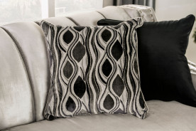 SM2686 Transitional Style Sofa & Loveseat Silver color Elicia Collection By Furniture of America