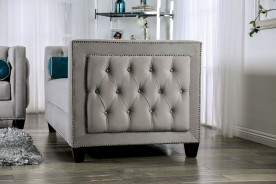 SM2283 Transitional Style Sofa & Loveseat Gray color Silvan Collection By Furniture of America