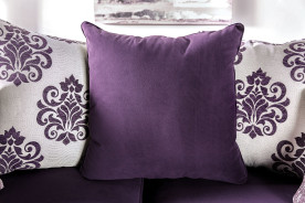 SM2208 Transitional Style Sofa & Loveseat Purple Sisseton Collection By Furniture of America