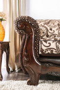SM6416 Traditional Living Room Light Brown / Dark Brown. Quirino Collection by Furniture of America