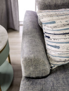 SM1208 2PC Sofa & Loveseat Transitional Style Gray Fabric Leytonstone Collection By Furniture of America