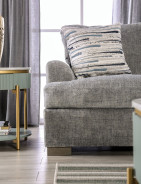 SM1208 2PC Sofa & Loveseat Transitional Style Gray Fabric Leytonstone Collection By Furniture of America
