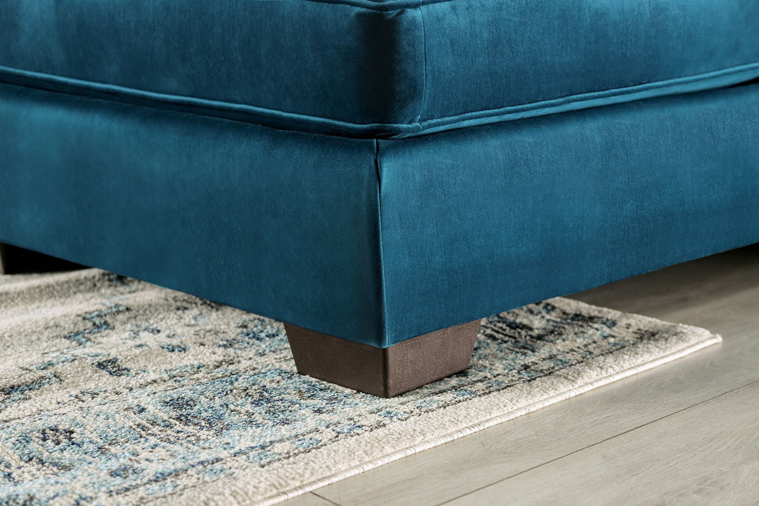 SM5415 Double Chaise Sofa Contemporary Style Teal Velvet By Furniture of America
