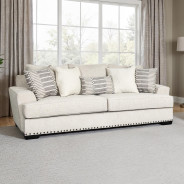 SM1253 2PC Sofa & Loveseat Taupe Finish Transitional Style by Furniture of America