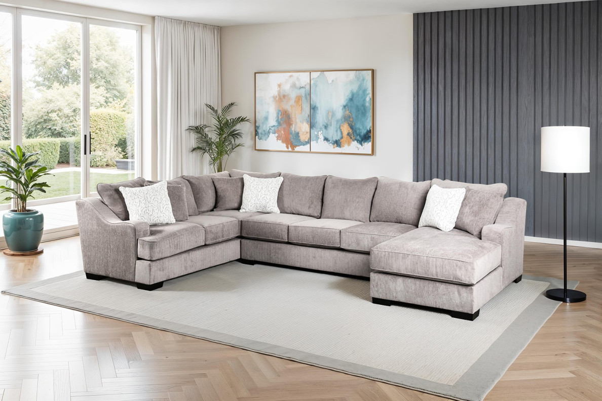 SM1249 Transitional Style Sectional Gray Finish By Furniture of America