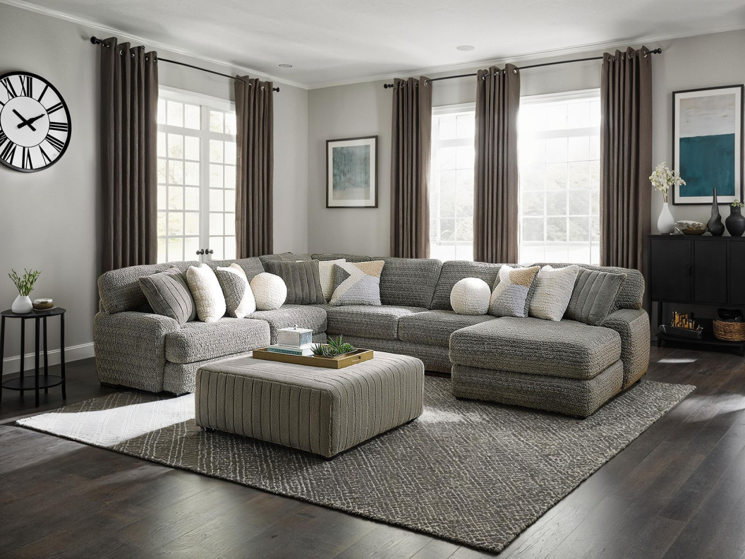 SM5106 Sectional Contemporary Style Charcoal Finish by Furniture of America