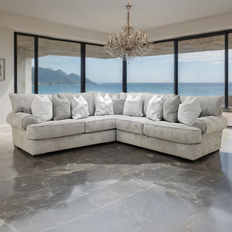 SM6094 Transitional Style Sectional Warm Gray Finish By Furniture of America