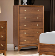 FM74000WN-C Mid-Century Modern Chest Walnut Finish Hepburne Collection By Furniture of America