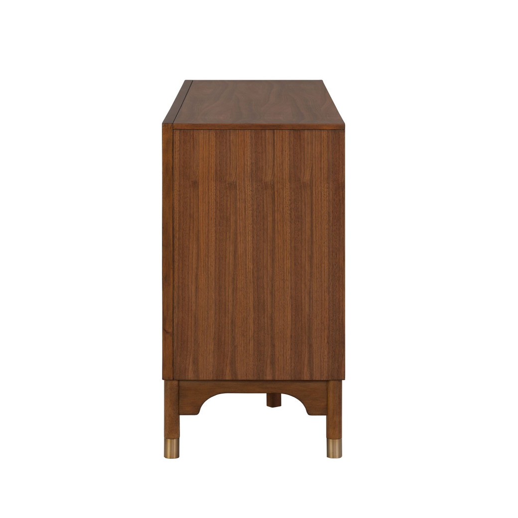 FM34000WN-SV Server Mid-Century Modern Style Walnut Finish Hepburne Collection By Furniture of America