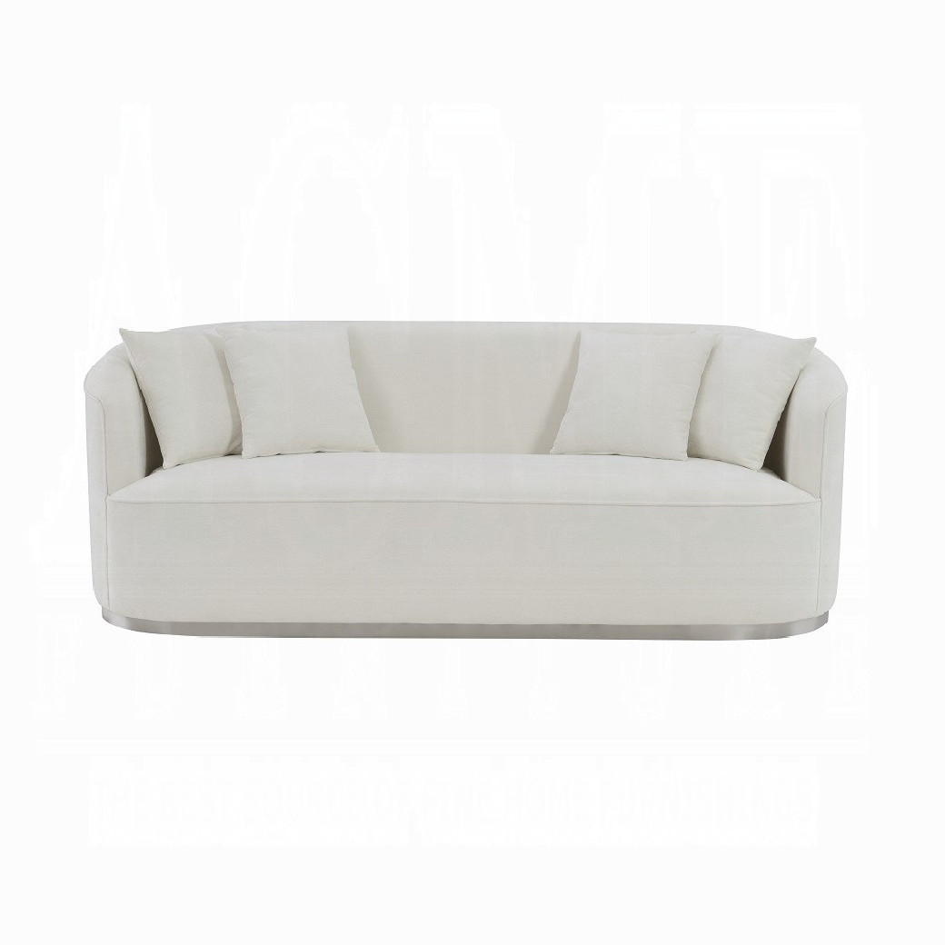 LV01917 2PC Sofa & Loveseat Beige Chenille Odette Collection By Acme Furniturte