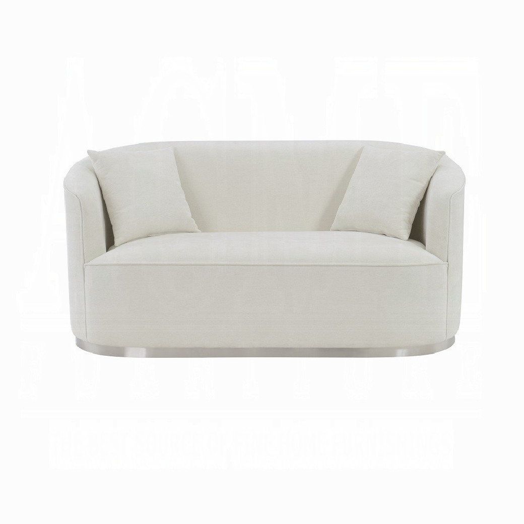 LV01917 2PC Sofa & Loveseat Beige Chenille Odette Collection By Acme Furniturte