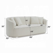 LV01917 2PC Sofa & Loveseat Beige Chenille Odette Collection By Acme Furniturte