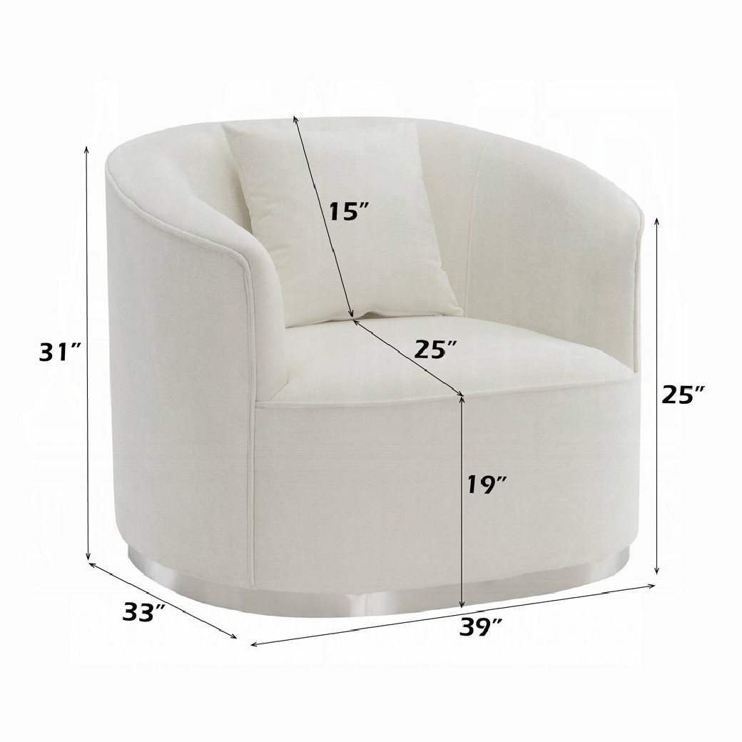 LV01917 2PC Sofa & Loveseat Beige Chenille Odette Collection By Acme Furniturte