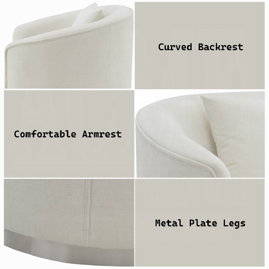 LV01917 2PC Sofa & Loveseat Beige Chenille Odette Collection By Acme Furniturte