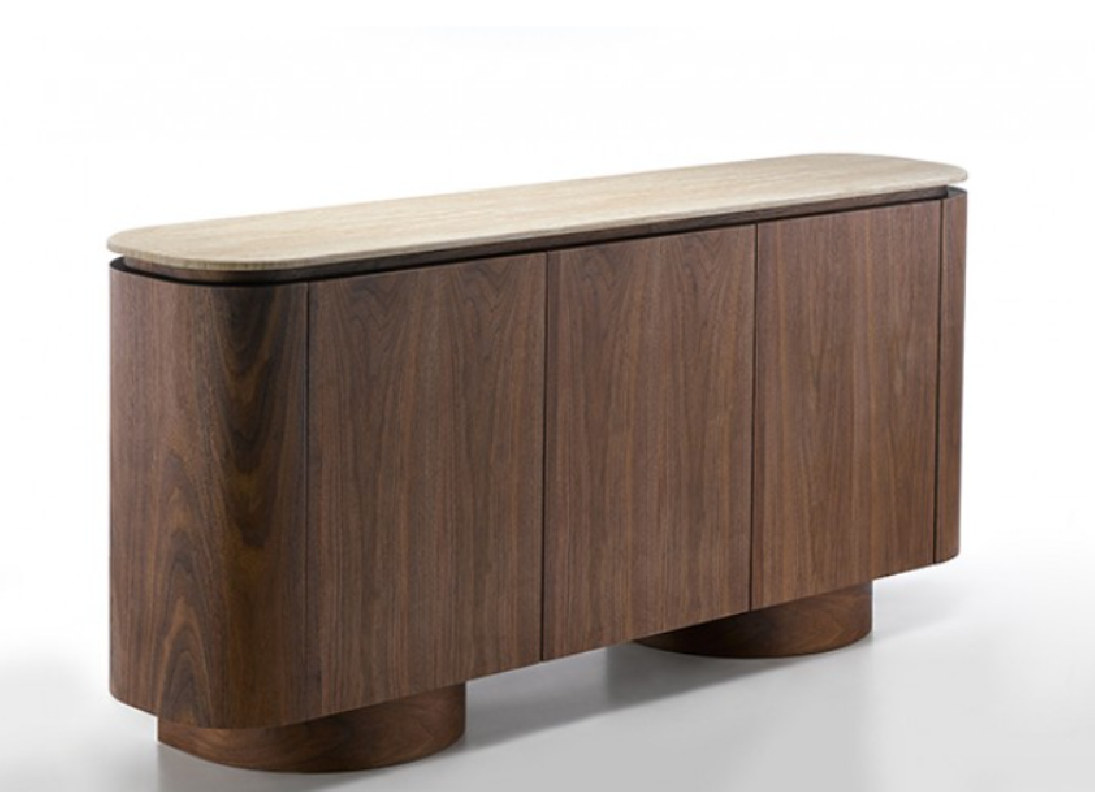 FM37021WN-SV-PK Server Contemporary Style Walnut Finish Kronus Collection By Furniture of America