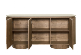 FM37021WN-SV-PK Server Contemporary Style Walnut Finish Kronus Collection By Furniture of America