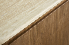 FM37021WN-SV-PK Server Contemporary Style Walnut Finish Kronus Collection By Furniture of America