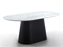 FM37022BK-OT 7PC Dining Set white/black Finish Contemporary Style Lynton Collection By Furniture of America