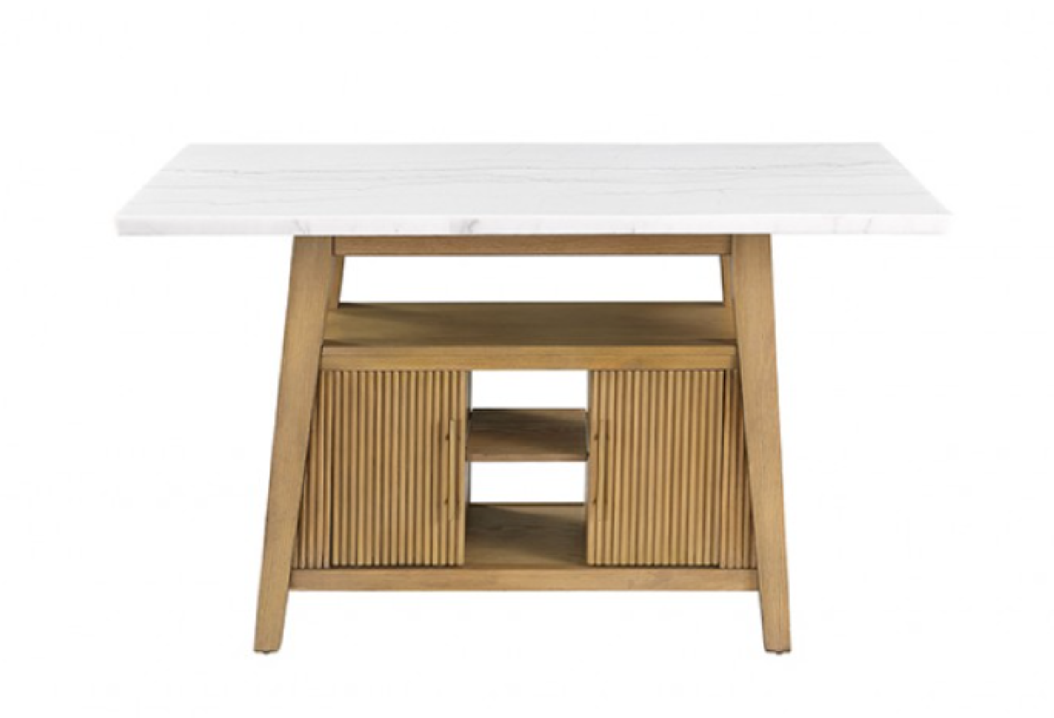 FM37009NT-PT 7PC Counter Height table Natural Finish Transitional Style  By Furniture of America