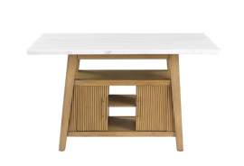 FM37009NT-PT 7PC Counter Height table Natural Finish Transitional Style  By Furniture of America