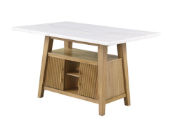 FM37009NT-PT 7PC Counter Height table Natural Finish Transitional Style  By Furniture of America