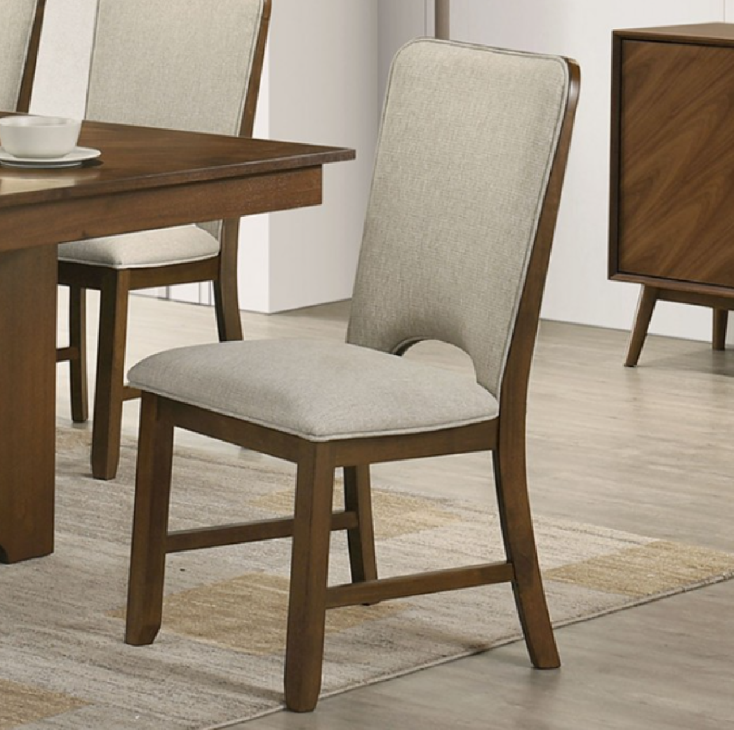 FM32004WN 7PC Dining Set Mid-Century Modern Style Walnut Finish Horsholm Collection By Furniture of America