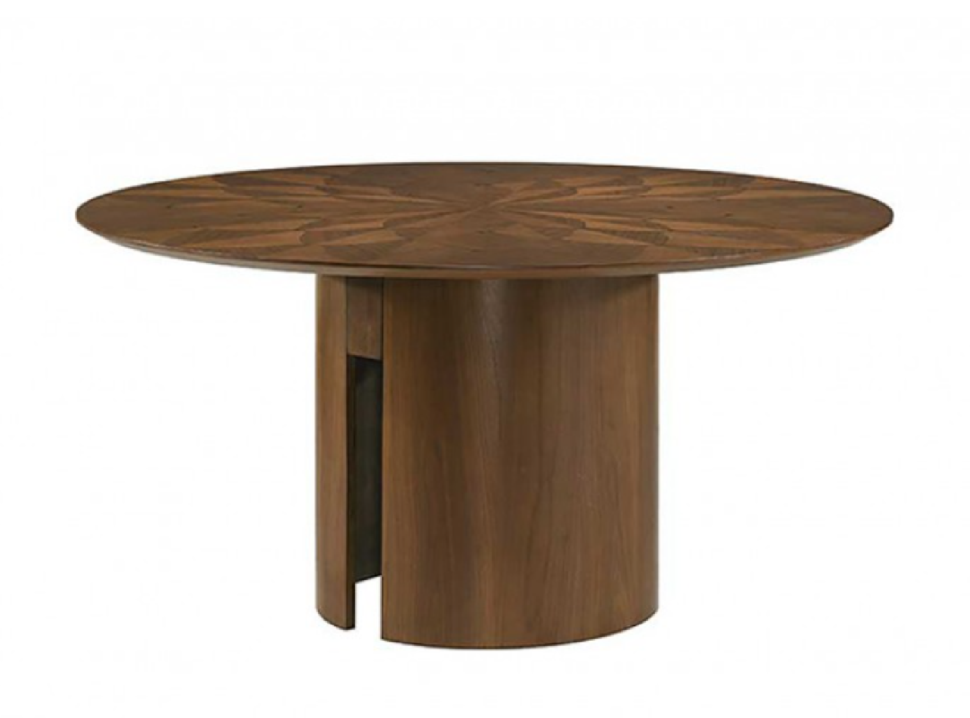 FM32006WN-RT 5PC Dining Set Round Table Mid-Century Modern Style Walnut Finish Horsholm Collection By Furniture of America