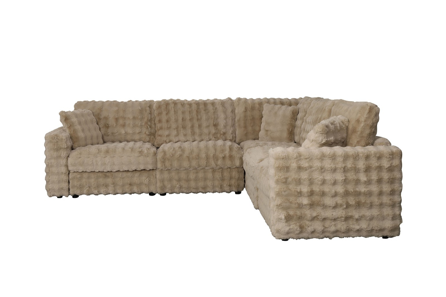 FM67011BG Modular Sectional Sand Fabric Contemporary Style Mckenna Collection  By Furniture of America