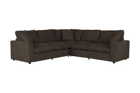 FM67010DG Sectional Dark Gray Fabric, Transitional Style Crowle Collection By Furniture of America