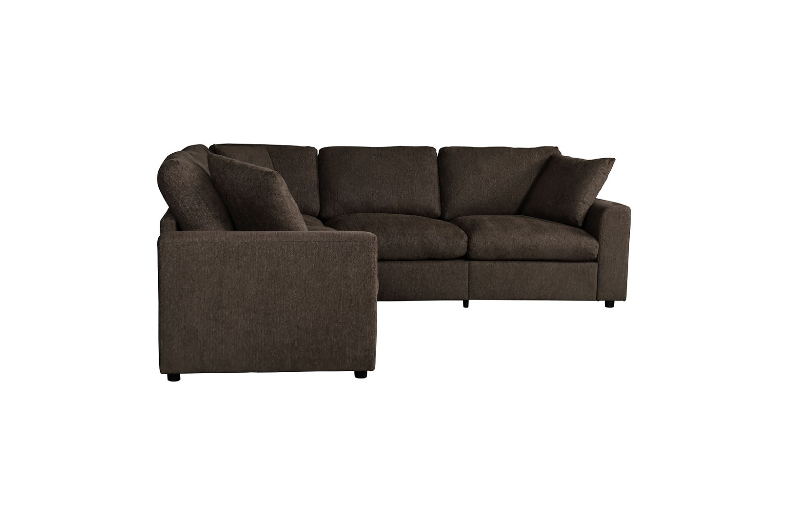 FM67010DG Sectional Dark Gray Fabric, Transitional Style Crowle Collection By Furniture of America