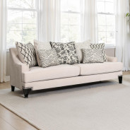 SM2201TP 2PC Sofa & Loveseat Taupe Fabric Transitional Style Lowell Collection By Furniture of America