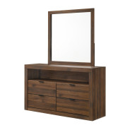 FM72026WN 5PC Queen Bedroom Set Contemporary Style Grey/Walnut  Finish Altimari Collection by Furniture of America