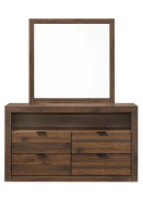 FM72026WN 5PC Queen Bedroom Set Contemporary Style Grey/Walnut  Finish Altimari Collection by Furniture of America