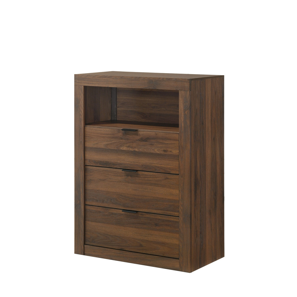 FM72026WN 5PC Queen Bedroom Set Contemporary Style Grey/Walnut  Finish Altimari Collection by Furniture of America