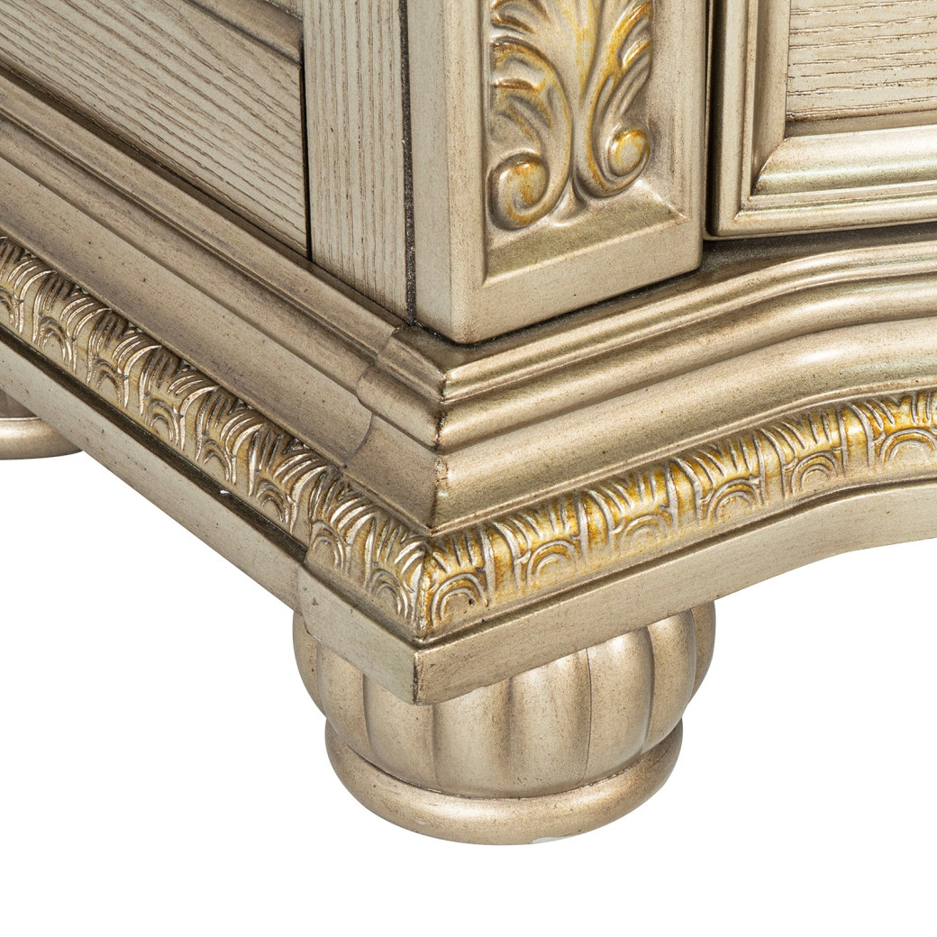 FM7670GD 5PC Queen Bedroom Set Traditional Style Gold Champagne Finish Fromberg Collection by Furniture of America