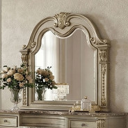 FM7670GD 5PC Queen Bedroom Set Traditional Style Gold Champagne Finish Fromberg Collection by Furniture of America
