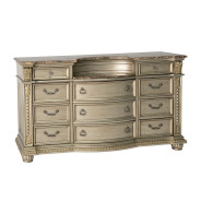 FM7670GD 5PC Queen Bedroom Set Traditional Style Gold Champagne Finish Fromberg Collection by Furniture of America