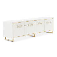 Media Cabinet Cloud White Palm Gate Collection by Michael Amini