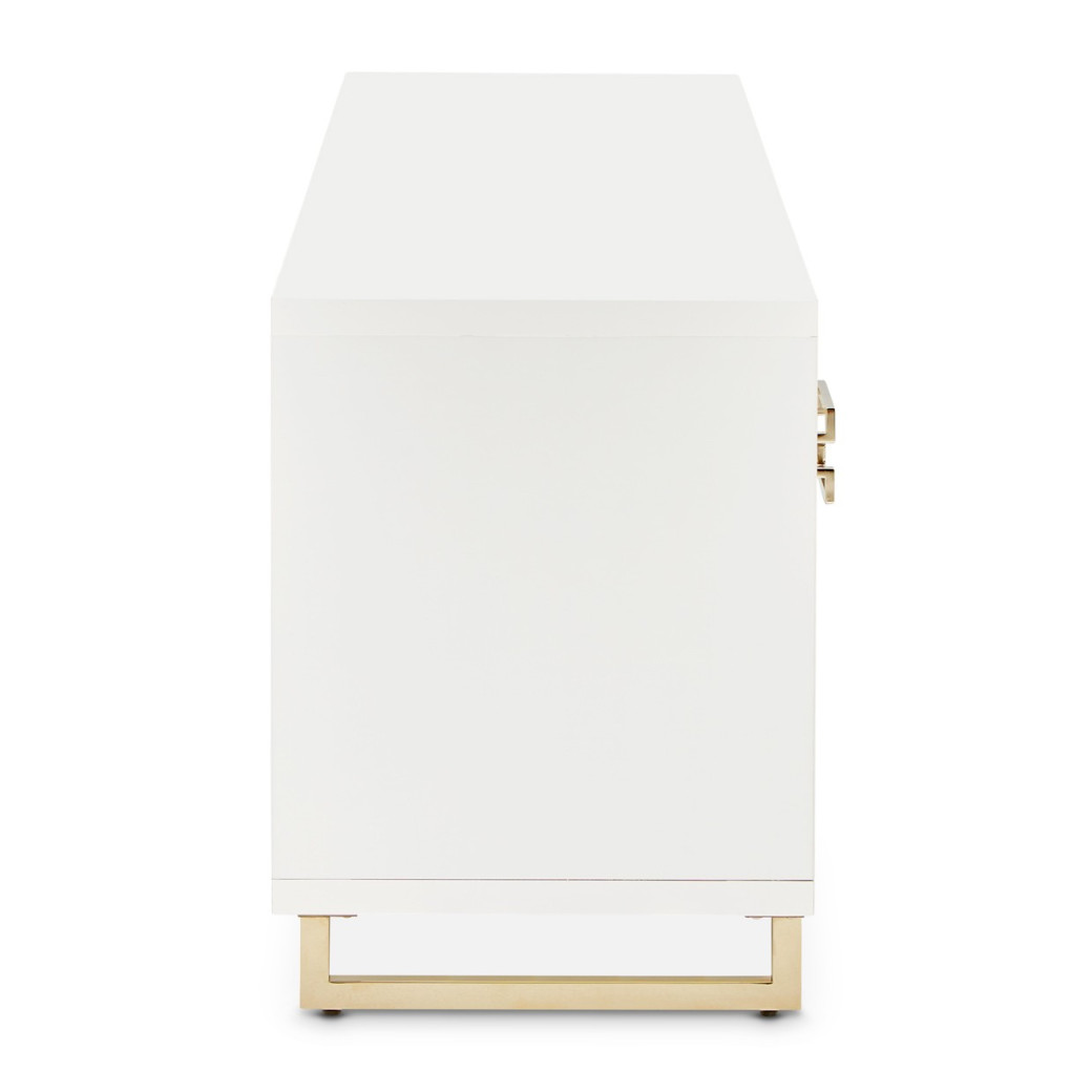 Media Cabinet Cloud White Palm Gate Collection by Michael Amini