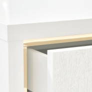 Media Cabinet Cloud White Palm Gate Collection by Michael Amini