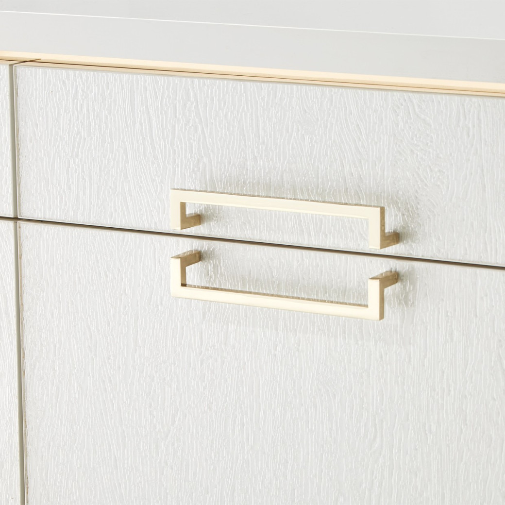 Media Cabinet Cloud White Palm Gate Collection by Michael Amini