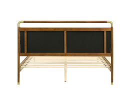 FM72033WN 5PC Bedroom Set Walnut Finish Mid-Century Modern Style Romford Collection by Furniture of America