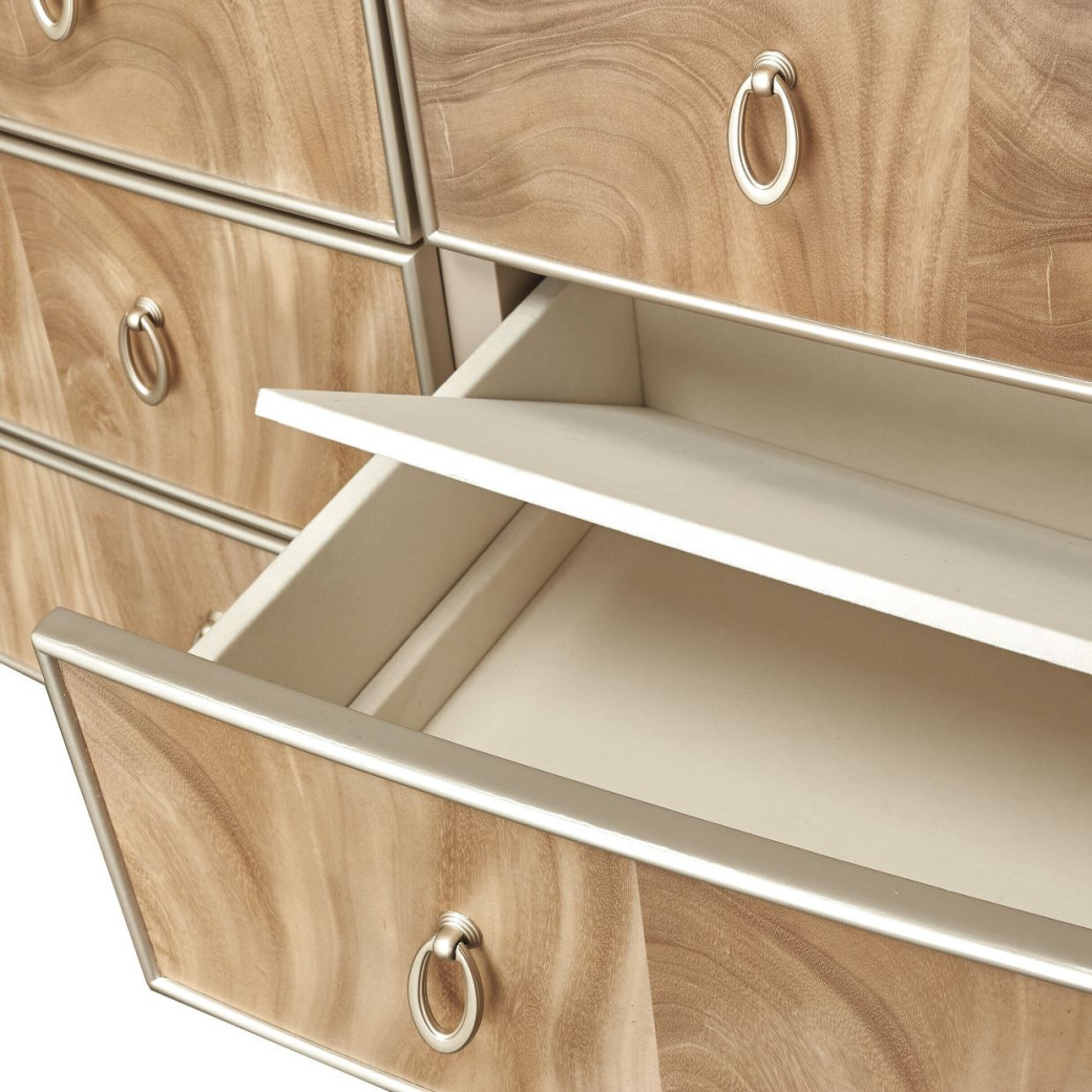 Storage Console- Dresser & Mirror Villa Cherrie Caramel Collection By Michael Amini  N9008050SA-60-134